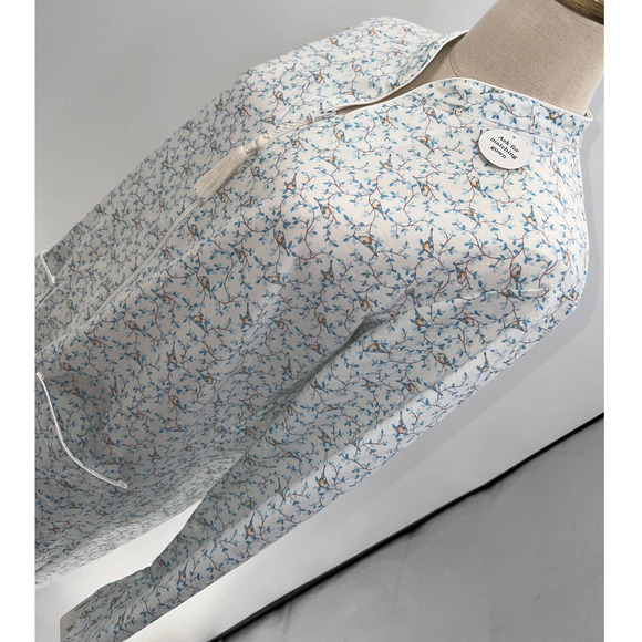 Miss Elaine White with Print Zip Up Night Gown NWT- S - Picture 3 of 12